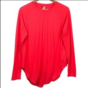 Under Armour Orange Lightweight Cut out back Long Sleeve Activewear Shirt